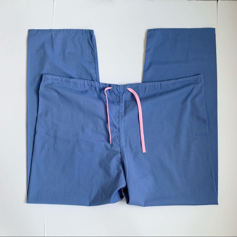 Standard Textile Blue Scrub Pants One Pocket Draw String Waist Size X-Large